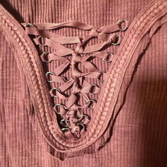 Buckle Guilded Intent lace up brown top long sleeve small - Picture 4 of 8